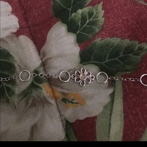 925 sterling silver bracelet with flower